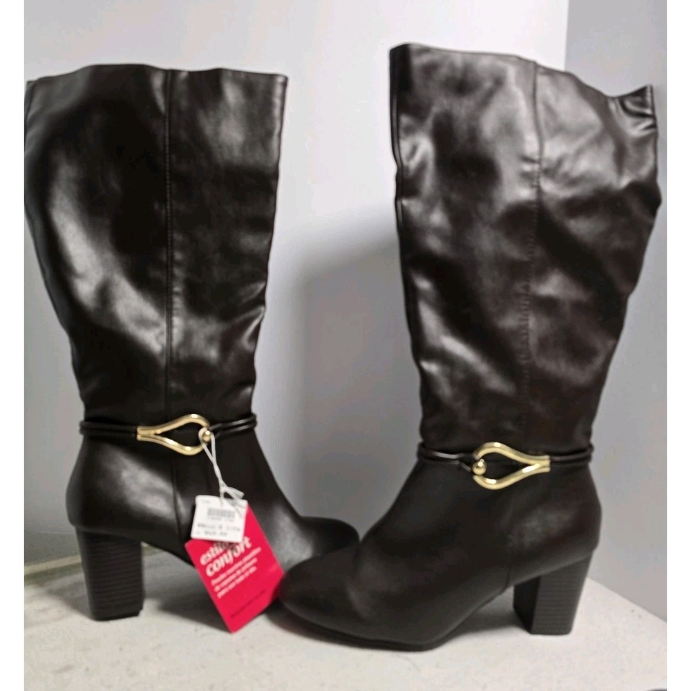 Dexflex Comfort  "Weaver" Knee Boots Size‎ 8.5 New Brown 3" Heels